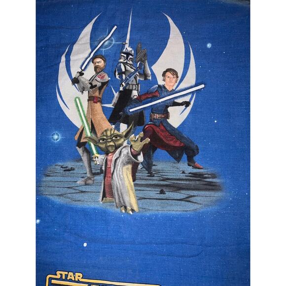 Vintage Star Wars THE CLONE WARS FLAT SHEET, - Picture 3 of 4